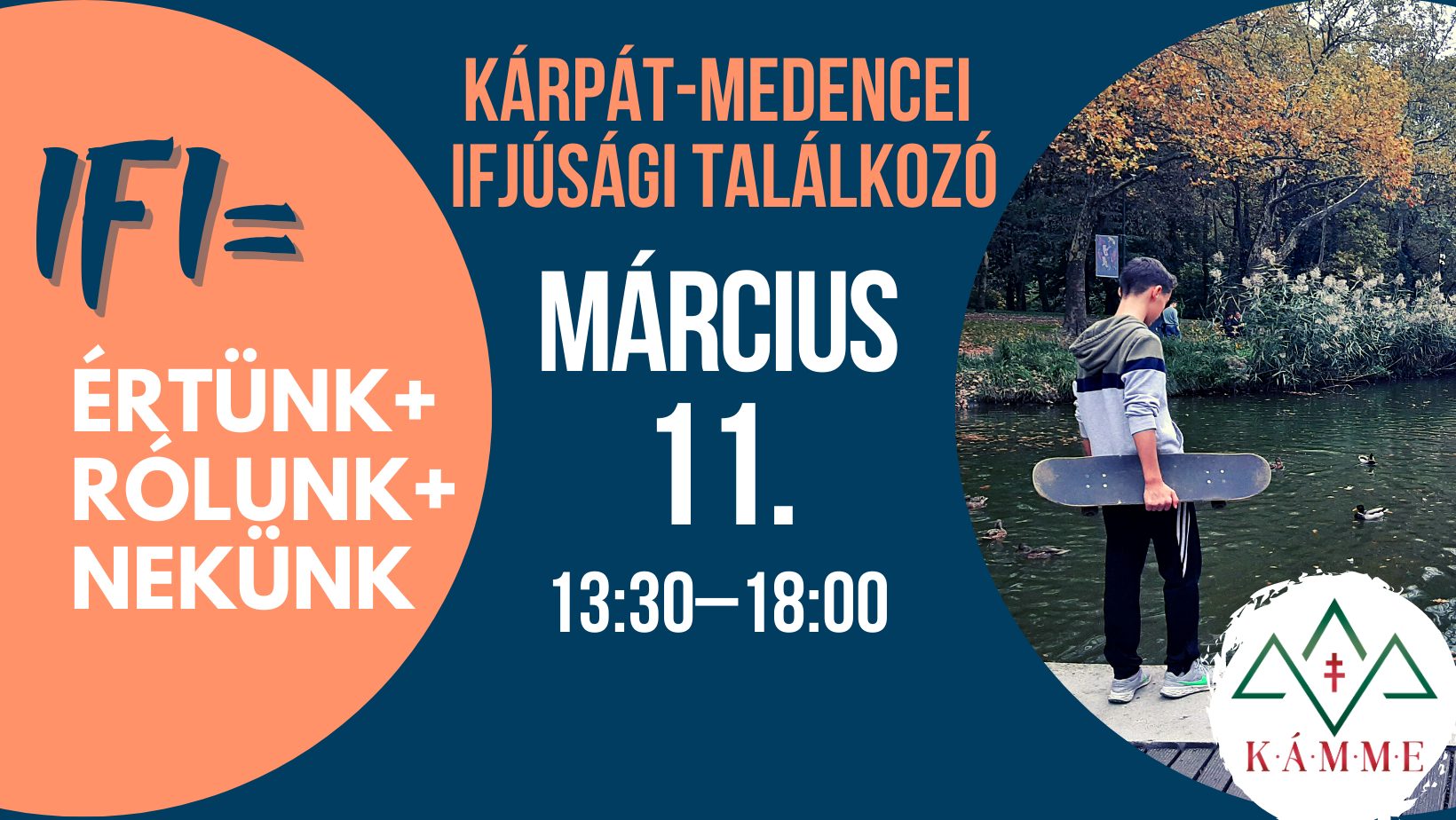 Kárpát-medencei Ifjúsági Találkozót szervez a KÁMME Alapítvány Kárpát-medencei Ifjúsági Találkozót szervez a KÁMME Alapítvány a Párbeszéd Házában március 11-én. A fél 2-kor kezdődő eseményen zenés előadás, kiscsoportos foglalkozások és csapatépítő játékok várják a fiatalokat.